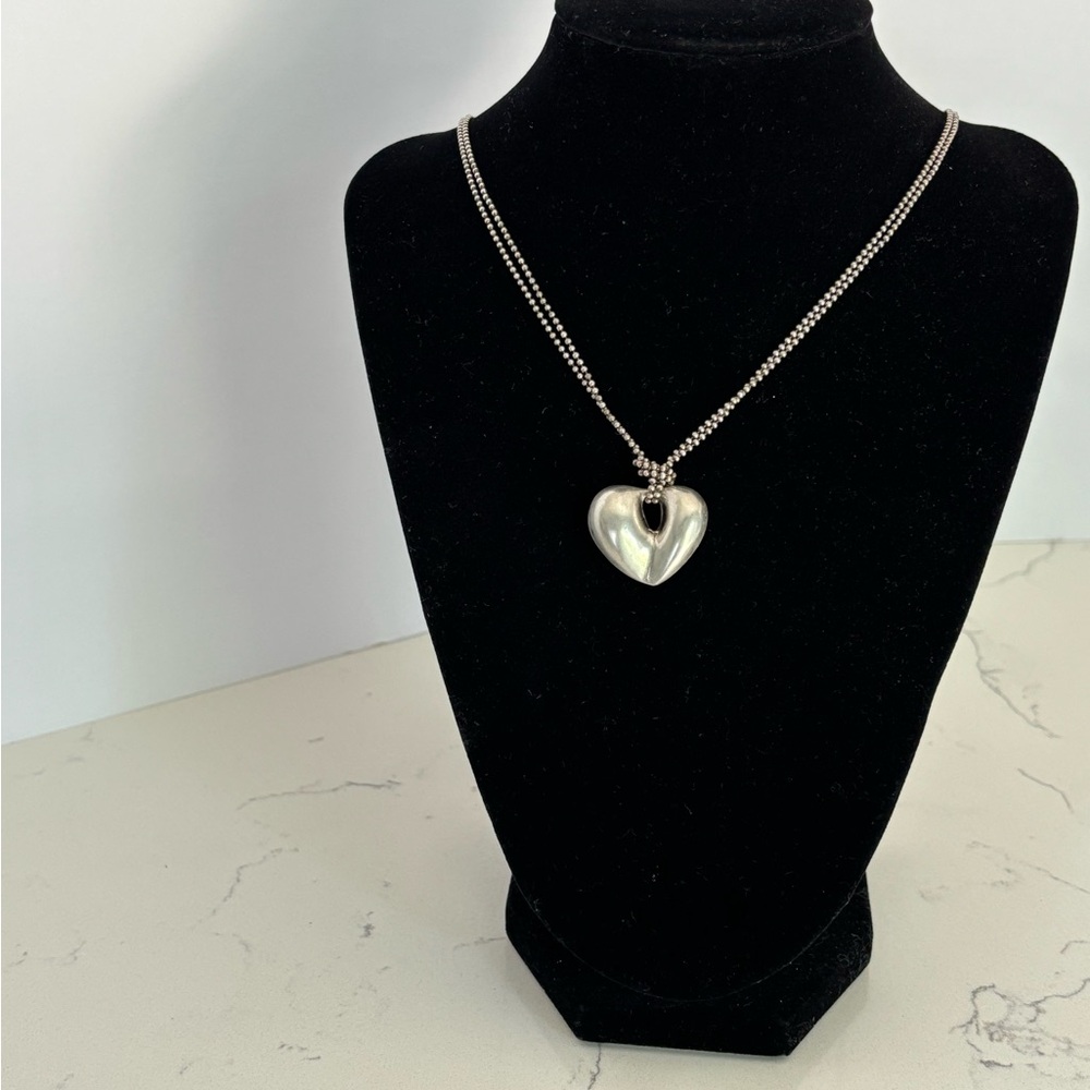 Silver Heart Pendant Necklace
